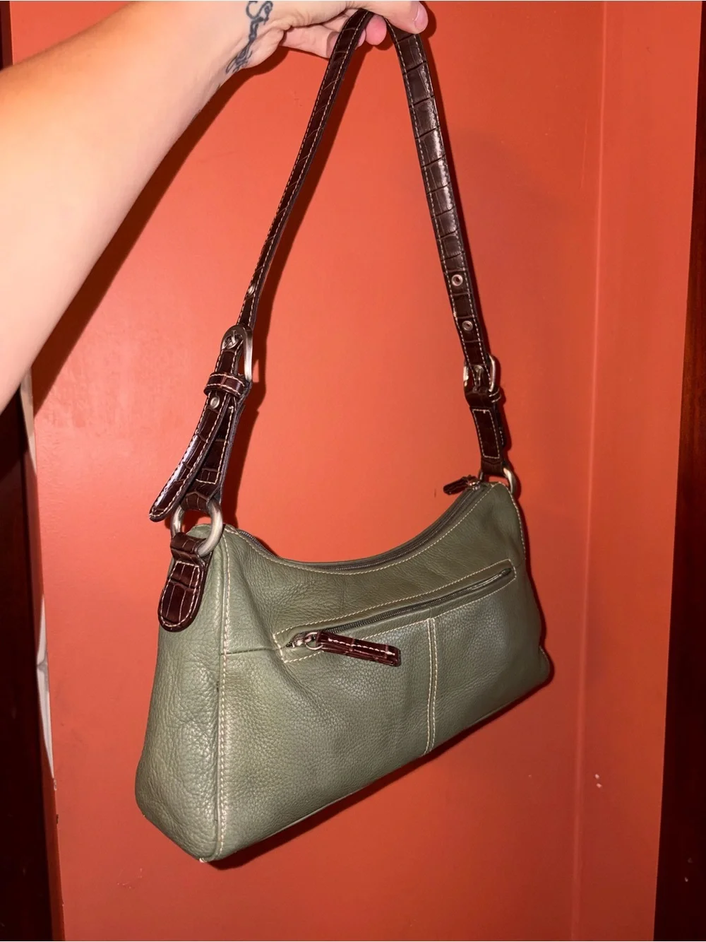 Tig & Co Y2K 90’s Vintage genuine leather bag - Picture 3 of 10